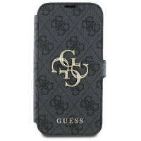 Guess 4G Metal Logo iPhone 16 Case - Black