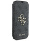 Guess 4G Metal Logo iPhone 16 Case - Black