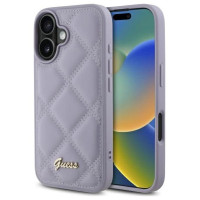 Guess Quilted Metal Logo case for iPhone 16 - light purple