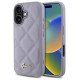 Guess Quilted Metal Logo case for iPhone 16 - light purple