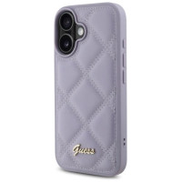 Guess Quilted Metal Logo case for iPhone 16 - light purple