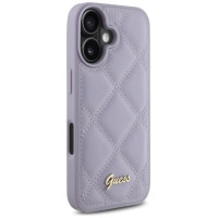 Guess Quilted Metal Logo case for iPhone 16 - light purple