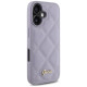 Guess Quilted Metal Logo case for iPhone 16 - light purple