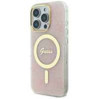 Guess IML 4G MagSafena iPhone 16 Pro Case - Pink