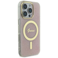 Guess IML 4G MagSafena iPhone 16 Pro Case - Pink