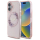 Guess IML Flowers Wreath MagSafe iPhone 16 Case - Pink
