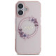 Guess IML Flowers Wreath MagSafe iPhone 16 Case - Pink