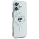 Karl Lagerfeld IML Metal Choupette Head MagSafe case for iPhone 16 Plus - white