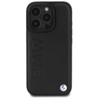BMW Leather Hot Stamp iPhone 16 Pro Case - Black