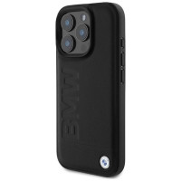 BMW Leather Hot Stamp iPhone 16 Pro Max Case - Black