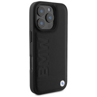BMW Leather Hot Stamp iPhone 16 Pro Max Case - Black