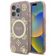 Guess IML Peony On 4G Background MagSafe Case for iPhone 16 Pro - Pink
