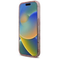 Guess IML Peony On 4G Background MagSafe Case for iPhone 16 Pro - Pink