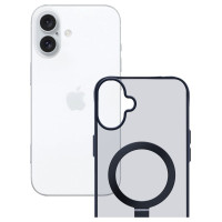 3Mk Protection 3mk Smoke Case Mag&Stand for Apple iPhone 16 plus - transparent