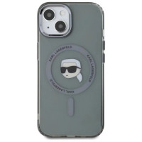 Karl Lagerfeld KLHMP15SHLSKIK iPhone 15 6.1" black/black hardcase IML Metal Karl Head MagSafe
