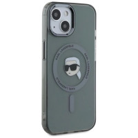 Karl Lagerfeld KLHMP15SHLSKIK iPhone 15 6.1" black/black hardcase IML Metal Karl Head MagSafe