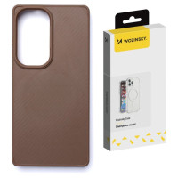 Wozinsky Carbon Fiber Case with MagSafe for Samsung Galaxy S25 - Brown