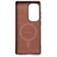 Wozinsky Carbon Fiber Case with MagSafe for Samsung Galaxy S25 - Brown