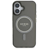 Guess IML Glitter Circle MagSafe case for iPhone 16 - black
