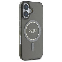Guess IML Glitter Circle MagSafe case for iPhone 16 - black