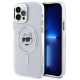 Karl Lagerfeld IML Metal Choupette Head MagSafe iPhone 12 Case - White