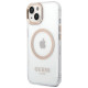 Guess Metal Outline MagSafe Case for iPhone 15 Plus / 14 Plus - Gold