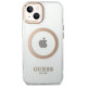 Guess Metal Outline MagSafe Case for iPhone 15 Plus / 14 Plus - Gold