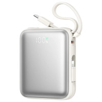 Joyroom JR-PBF27 10000mAh 22.5W Powerbank with Built-in USB-C and Lightning Cables - White