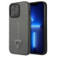 Guess Saffiano Triangle Logo case for iPhone 13 Pro Max 6.7" - silver