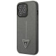 Guess Saffiano Triangle Logo case for iPhone 13 Pro Max 6.7" - silver