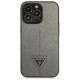 Guess Saffiano Triangle Logo case for iPhone 13 Pro Max 6.7" - silver