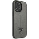 Guess Saffiano Triangle Logo case for iPhone 13 Pro Max 6.7" - silver