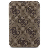 Guess Powerbank inductive 15W GUPB5FP4EMGW 5000mAh brown/brown 4G Leather Metal Logo MagSafe