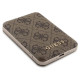 Guess Powerbank inductive 15W GUPB5FP4EMGW 5000mAh brown/brown 4G Leather Metal Logo MagSafe