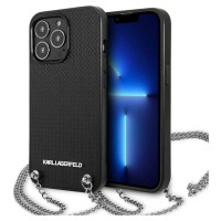 Karl Lagerfeld Monogram Plaque Case for iPhone 13 Pro / 13 6.1" - Blackx