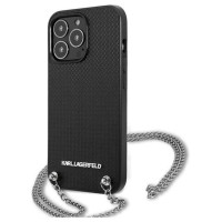Karl Lagerfeld Monogram Plaque Case for iPhone 13 Pro / 13 6.1" - Blackx