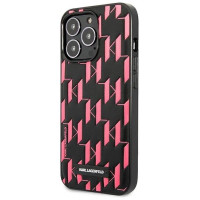 Karl Lagerfeld Monogram Plaque iPhone 13 Pro Max 6.7" Case - Pink