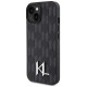 Karl Lagerfeld KLHCP15SPKLPKLK iPhone 15 / 14 / 13 6.1" black/black hardcase Leather Monogram Hot Stamp Metal Logo
