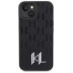 Karl Lagerfeld KLHCP15SPKLPKLK iPhone 15 / 14 / 13 6.1" black/black hardcase Leather Monogram Hot Stamp Metal Logo