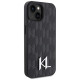 Karl Lagerfeld KLHCP15SPKLPKLK iPhone 15 / 14 / 13 6.1" black/black hardcase Leather Monogram Hot Stamp Metal Logo