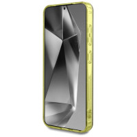 Guess 4G Glitter Triangle Buttons MagSafe Case for Samsung Galaxy S25 Brown