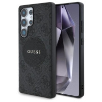 Guess 4G Round Patch Classic Logo MagSafe case for Samsung Galaxy S25 Ultra black