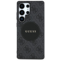 Guess 4G Round Patch Classic Logo MagSafe case for Samsung Galaxy S25 Ultra black