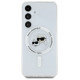 Karl Lagerfeld Case Karl Lagerfeld Button Karl & Choupette Heads Printed Logo MagSafe Samsung Galaxy S25 Plus white