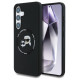 Karl Lagerfeld Silicone Double Heads And Circle MagSafe Samsung Galaxy S25 Plus case black