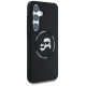 Karl Lagerfeld Silicone Double Heads And Circle MagSafe Samsung Galaxy S25 Plus case black