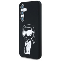 Karl Lagerfeld Case Karl Lagerfeld Silicone Graffiti Ikonik Printed Logo MagSafe Samsung Galaxy S25 black