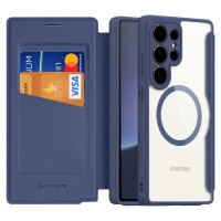 Dux Ducis Skin X Pro case for Samsung Galaxy S25 Ultra with MagSafe and wallet - blue