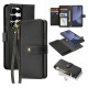 Dux Ducis Lawa Leather Case for Samsung Galaxy S25 Ultra with Detachable Magnetic Wallet - Black