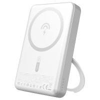 Dudao K28 10000mAh PD 22.5W MagSafe Powerbank with Metal Case and Ring Stand - Silver